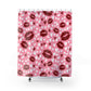 Pink And Red Hearts And Kisses Shower Curtain