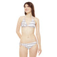 Grey And White USA Flag And Stars Two Piece Bikini Set