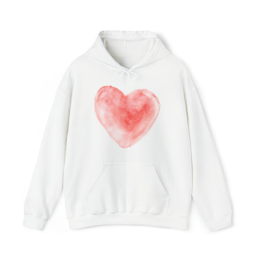 Watercolor Heart, Heavy Blend™ Hooded Sweatshirt (Available In Other Colors)