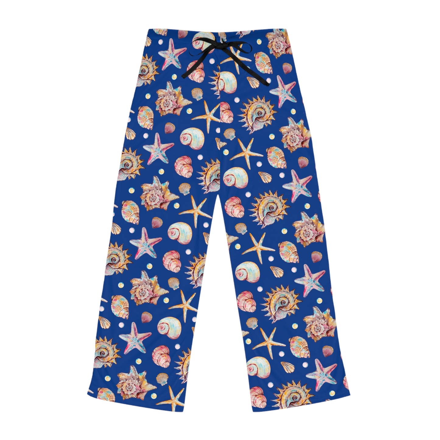 Seashells & Starfish Women's Pajammy Pants In Blue