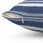 Blue And Blue Grey Striped Decorative Throw Pillow