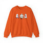 Halloween Vibes, Ghostly Trio, Heavy Blend™ Crewneck Sweatshirt (Available In Other Colors)