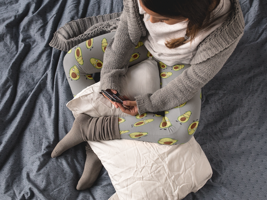 Avocado Crazy, Full-Length Leggings In Grey