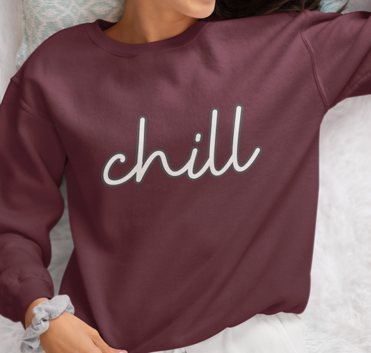 chill, Heavy Blend™ Crewneck Sweatshirt (Available In Other Colors)