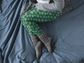 Christmas  Vibes, Green Checkerboard, Snowflake, Women's Full-Length Leggings