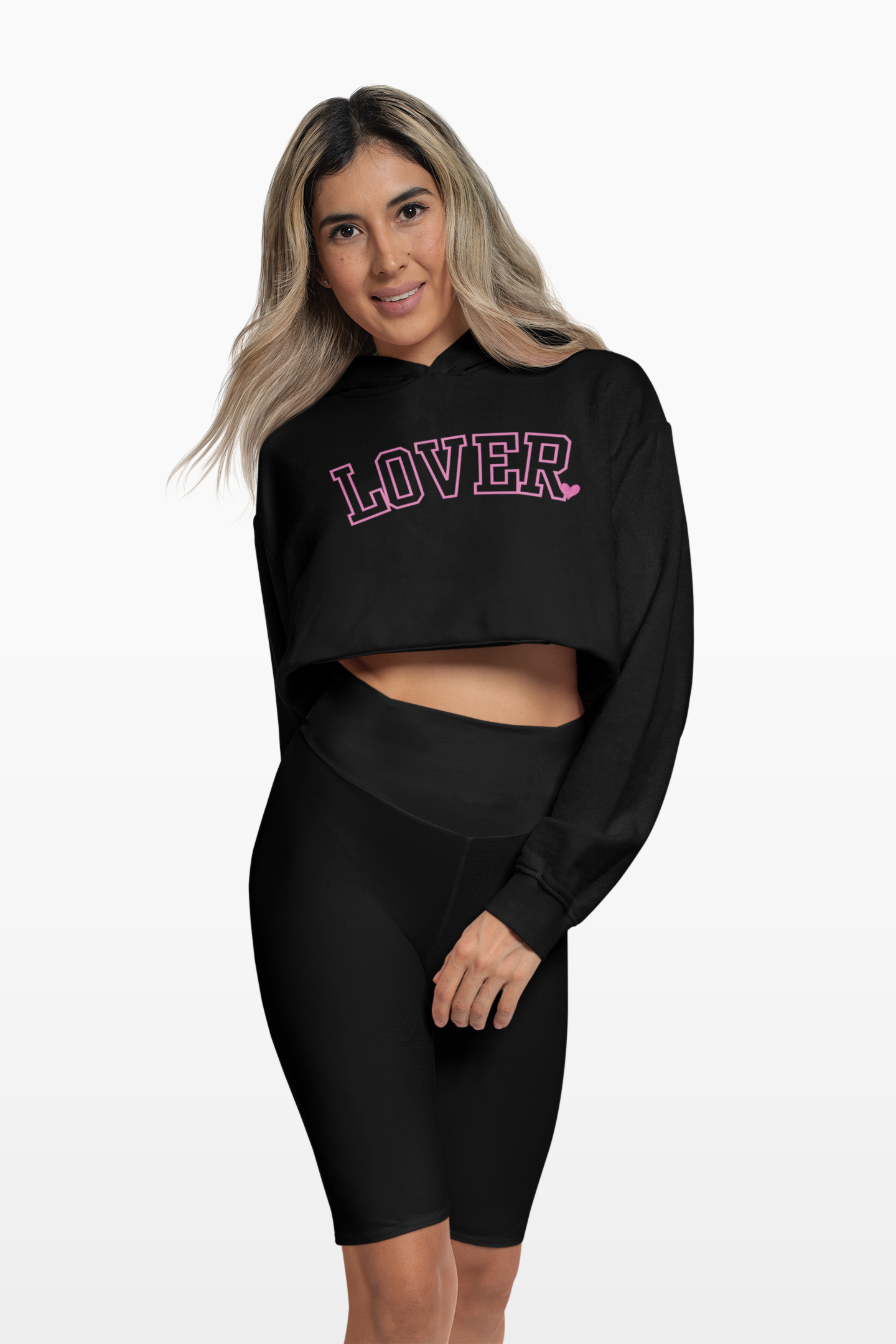 LOVER Cropped Hoodie (Available In Other Colors Including Camo And Tie-Dye)