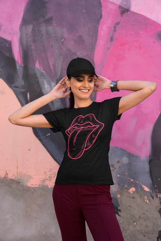 Rolling Stones' Inspired Tongue T-Shirt (Available In Other Colors) (Sizes Up To 3XL)