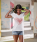 Watercolor Heart V-Neck Tee (Available In Other Colors)